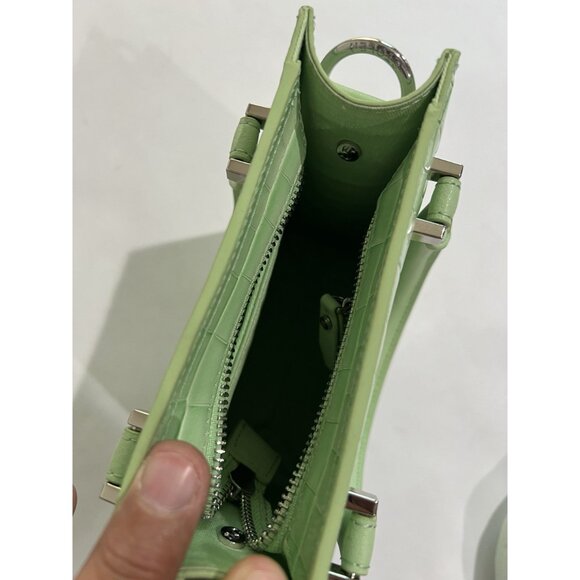 Stolen Girlfriends Club Tour Buddy Acid Croc Mini Cross Body Tote Bag in Lime - Picture 7 of 7